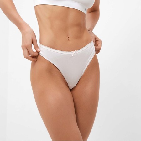 Panties female thongs, white color, size 46 (m)-4