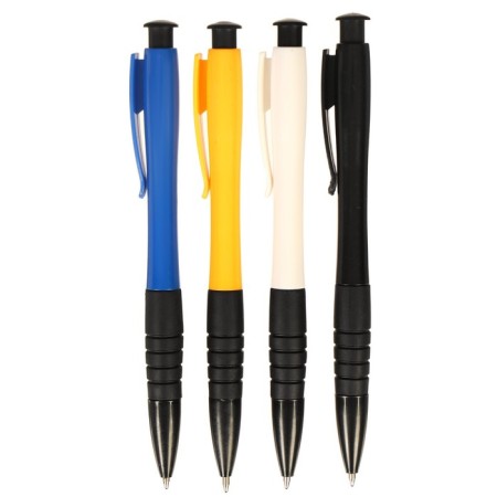 Ballic handle, automatic, blue core "Office-style", with a rubber holder, mix