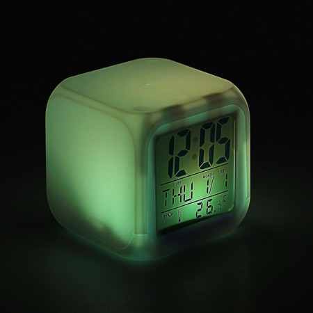 Luazon LB-03 alarm clock, date, temperature, white-5
