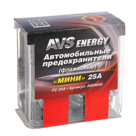 AVS FC-25A, "mini" fuses, 25 A, set 100 pcs-2