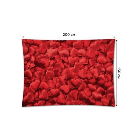 Decorative panel with photo printing "openwork hearts", horizontal, size 150x200 cm-1