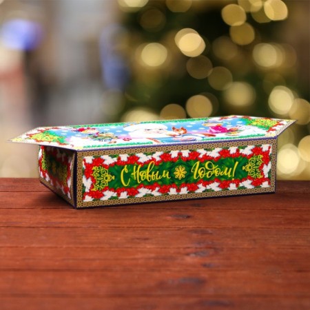 Gift box "Santa Claus and Snow Maiden" 26 x 14 x 7 cm-1