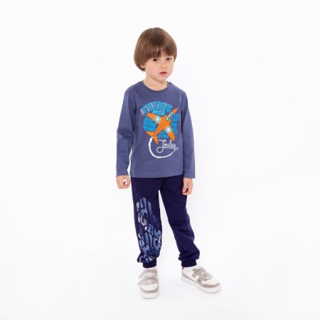 Longslit for a boy, dark blue color, height 86 cm-5