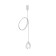 Supervisor with a ceiling mount for the flexible neon loop a492433, 1.6x12.7x1.8 cm, white