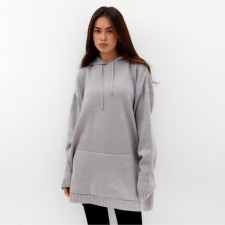 Jumper Women's Mist with a hood, Gray, OneSize (44-48)