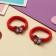 Hair gum "Tenderness" (set 2 pcs) butterfly, 4 cm, red