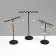 Claus stand “Waves”, set of 3 pcs., H = 9.5, 11, 13 cm, black color