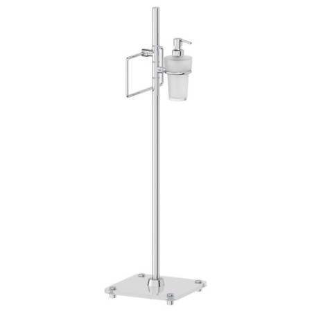 Standing with two accessories for a toilet with a bide 80 cm, matte glass, chrome, fbs