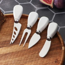 Set of Magistro Celt cheese knives, 4 objects, ceramic pen
