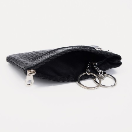 Key of zipper, length 13, 5 cm, ring, black color-2