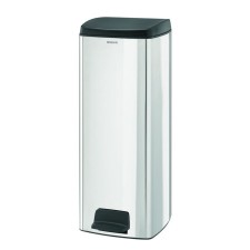 Brabantia garbage bucket, rectangular, polished steel color, 25 liters