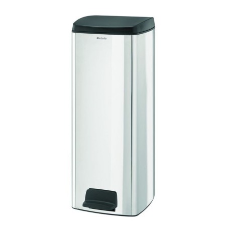 Brabantia garbage bucket, rectangular, polished steel color, 25 liters