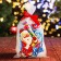 New Year's bag "Santa Claus with a cracker", satin, full -color printing, 21x35 cm