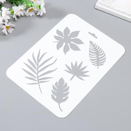 Stencil plastic "Leaves" 16x22 cm-1