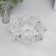 Glass of glass per 1 candle "Flower" transparent 4.3x9x9 cm