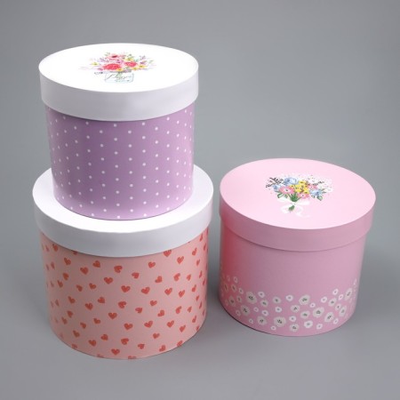 Set of hats 3 in 1, gift packaging, “bouquets”, 16 x 16 x 14–20 x 20 x 17 cm-2