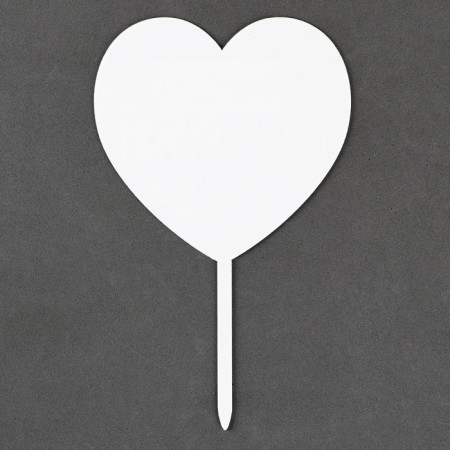 Topper "Happy Birthday", Heart-2