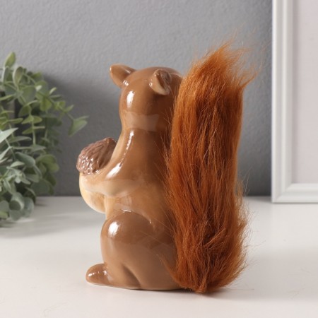 Piggy bank Ceramics "Squirrel with stoolen" 9x13x15.5 cm-3