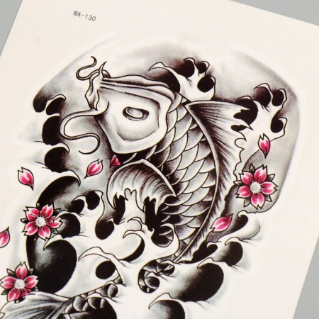Tattoo on the body color "SOM" 26.1x14.6 cm-3