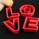 A set of forms for cutting the cookies “Love”, 4 pcs, 6 × 5.5 × 1.5 cm, red color red