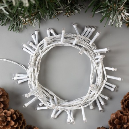Garland “thread” 5 m, IP20, white thread, 50 LED, red glow, 8 modes, 220 V-1