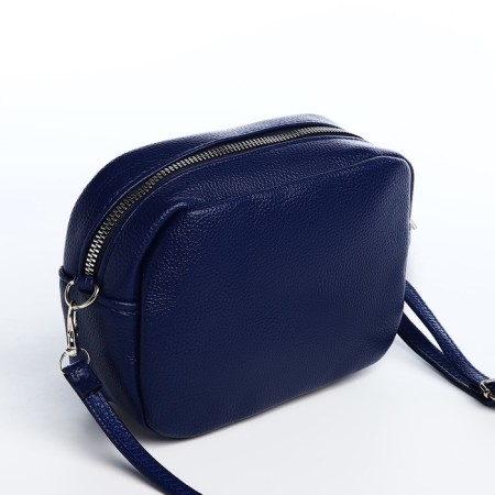 Bag Cross-Bodi with a zipper, blue color-1