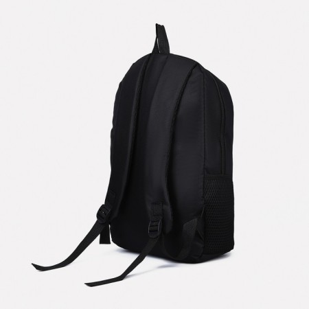 Set of a youth backpack on lightning from textiles with USB, bag, cosmetic bag, black color-2