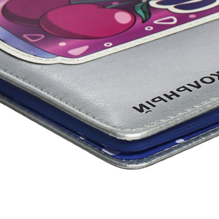 School diary for grades 1-11 "Cherry", solid cover with foam rubber, artificial leather, applique, lies, 48 ​​sheets, handle in the kit, block 70g/m2-4