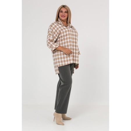 Female shirt, size 56, beige color-3