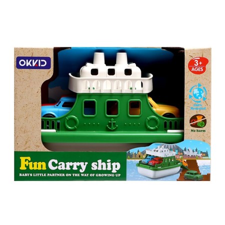 Ferry with cars, green color-14