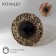 The ring of "ethnic" openwork circle, black color in black gold, dimensionless