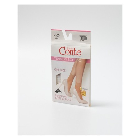 Women's socks with a compacted eye Elegant Tension Soft 40, size 23-25, color Bronz-3