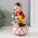 Souvenir Ceramics Musical "Clown dancing with a dog on the drum" 8x9.5x16.5 cm