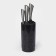 Knives stand with filler "Black granite", 22 × 11 cm, black color