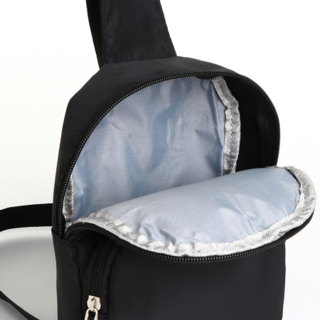 Young youth bag-bag, Textura, from textiles, black color-5