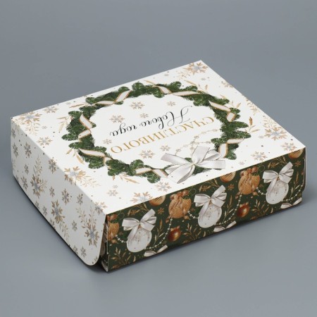 Box for confectionery "New Year's chic", 17 x 20 x 6 cm, New Year-3