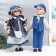 Doll collectible couple "Natasha and Sasha, Blue Velvet" set 2 pcs 40 cm