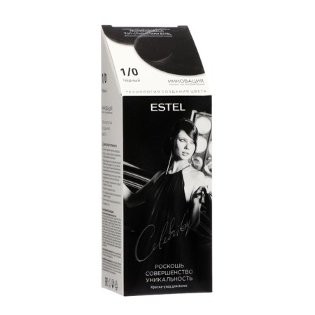 Hair Extension Carriage Estel Celebrity tone 1/0, black-1