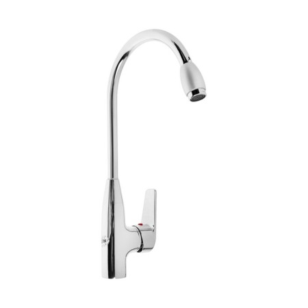 Kitchen mixer Zein Z2071, high, cartridge ceramics 35 mm, brass, chrome-3