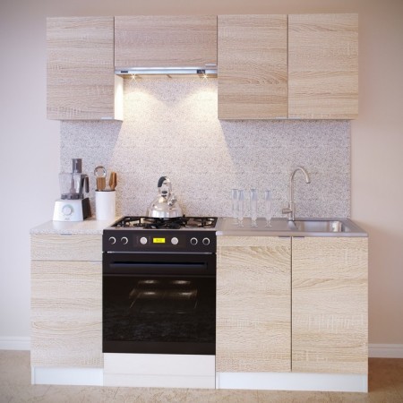 Hood cabinet 600 × 300 × 296 mm, white/oral color Sonoma-3
