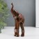 Souvenir Polystone "Elephant on Long Legs, Popon with silver patterns" 15x6.5x4 cm