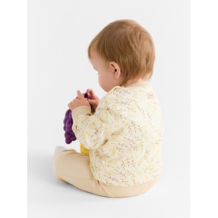 Set (sweatshirt and trousers) Children's minku "Nature", beige color, height 62-68 cm-8