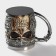 Stainless steel mug "Skull. Halloween ", 400 ml, silver color