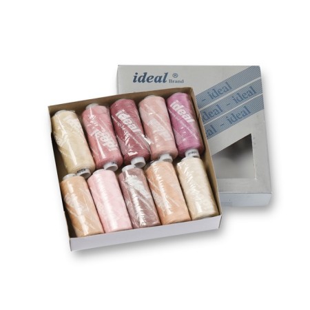 A set of household threads IDEAL 40/2, length 366 m, assorted color (powder), 10 pcs in units-1