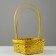 A set of wicker baskets, D19x9/32 cm, d22x9.5/34 cm, d25x10/36 cm, 3pcs, yellow, bamboo
