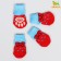 Nosks non-slip "bow", size L (3.5/5 * 9 cm), set 4 pcs, red-blue