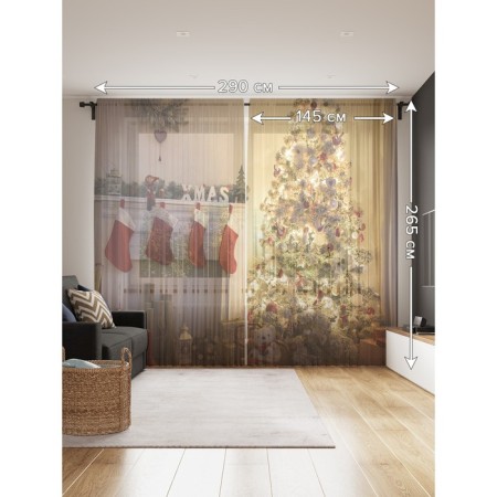 Photo "New Year's atmosphere", size 145x265 cm, 2 pcs-1