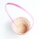 Wicker basket (bamboo), 18 x 15 x 50 cm, white-pink