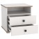 Liberty bedside table 51.17, 480 × 429 × 460 mm, support h = 20 mm, white / oak canyon