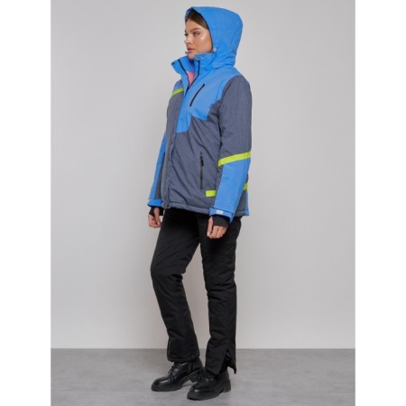 Ski jacket female winter, size 52, blue color-2